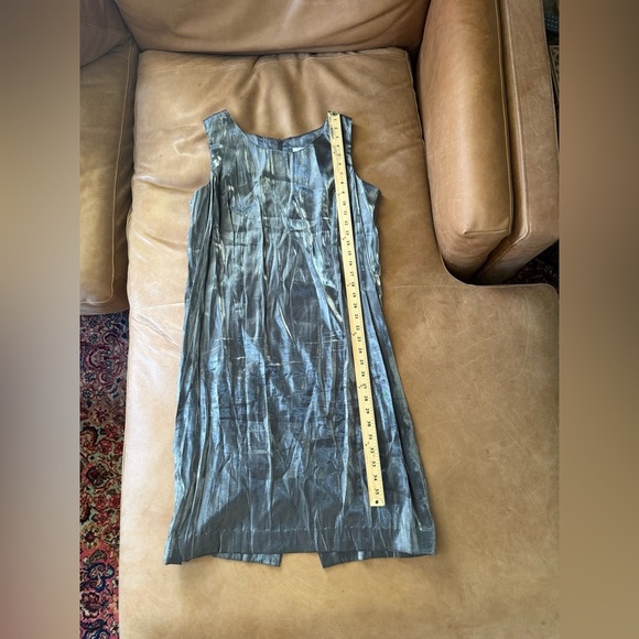 Vintage Another Thyme Silver Dress Fits Like XL See Pictures Has Been Altered - Picture 2 of 8